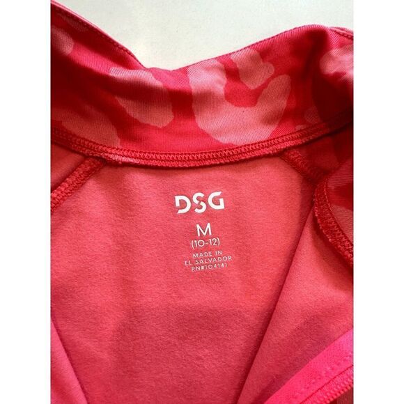 DSG NWT 1/4 Zip Cold Weather Compression Top In Pink Leopard Size 10 - Picture 4 of 4